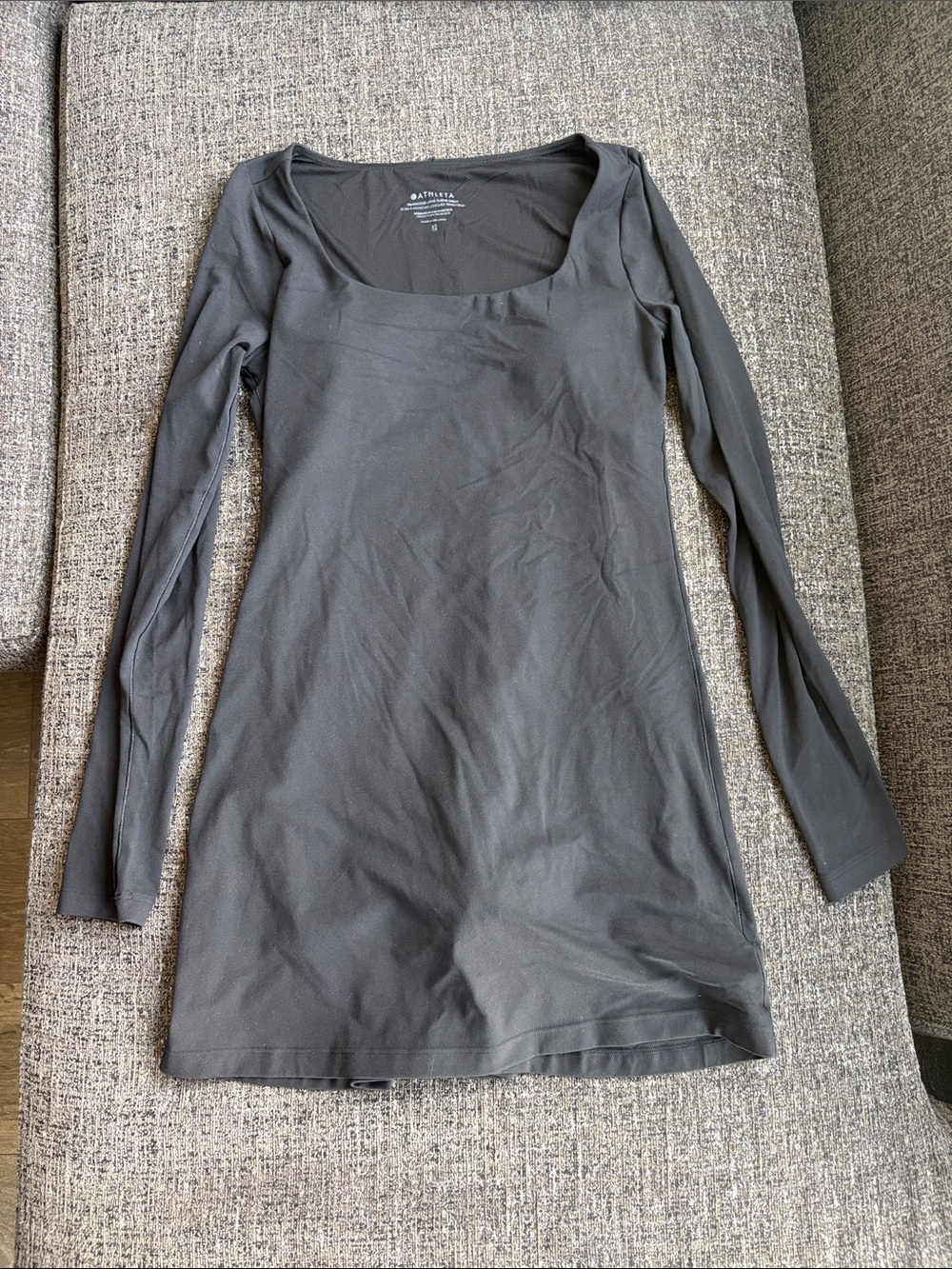 Athleta Transcend Long Sleeve Dress in Black Size XS